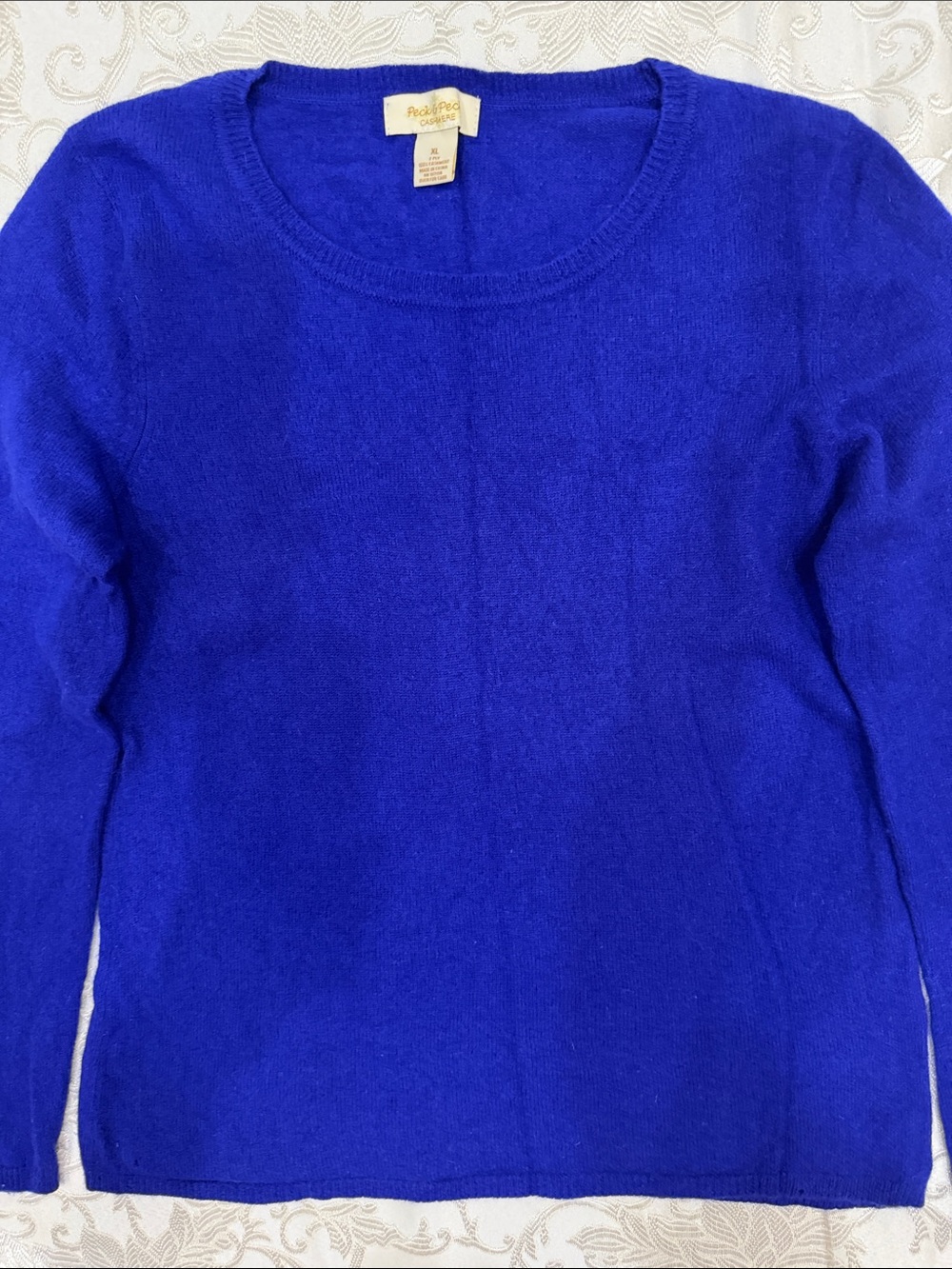Peck & Peck Cobalt Blue Crewneck Sweater